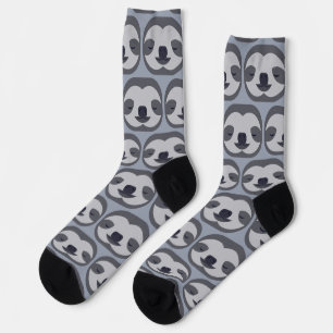 Sleepy Sloth Faces Pattern Socks