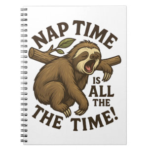 Sleepy Sloth Funny Notebook