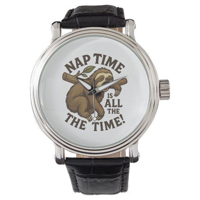 Sleepy Sloth Funny Watch (Front)