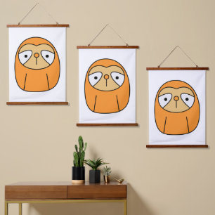 Sleepy Sloth Hanging Tapestry