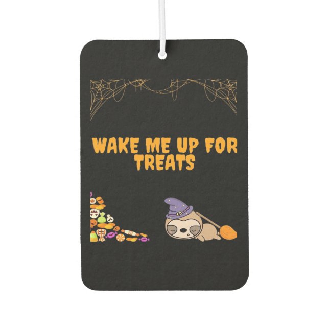 Sleepy sloth ready for Halloween treats! Classic T Car Air Freshener (Front)
