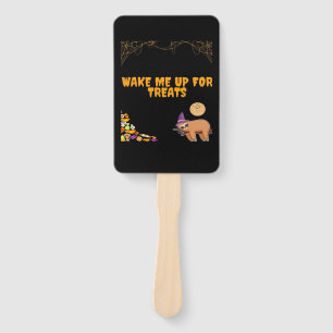 Sleepy sloth ready for Halloween treats! Classic T Hand Fan