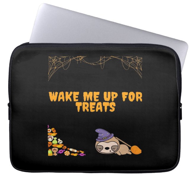 Sleepy sloth ready for Halloween treats! Classic T Laptop Sleeve (Front)