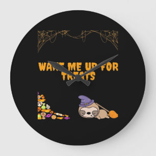 Sleepy sloth ready for Halloween treats! Classic T Large Clock