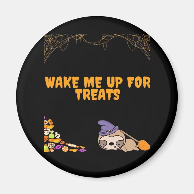 Sleepy sloth ready for Halloween treats! Classic T Magnet (Front)