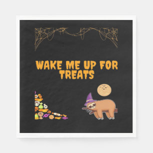 Sleepy sloth ready for Halloween treats! Classic T Napkin