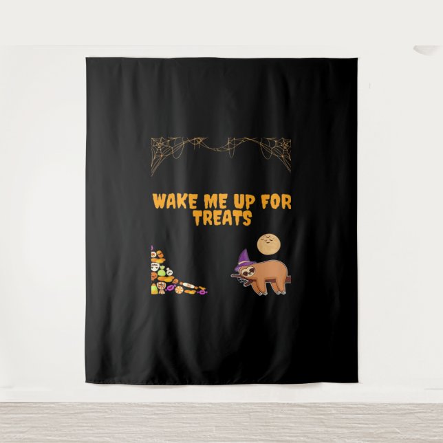 Sleepy sloth ready for Halloween treats! Classic T Tapestry (Front)