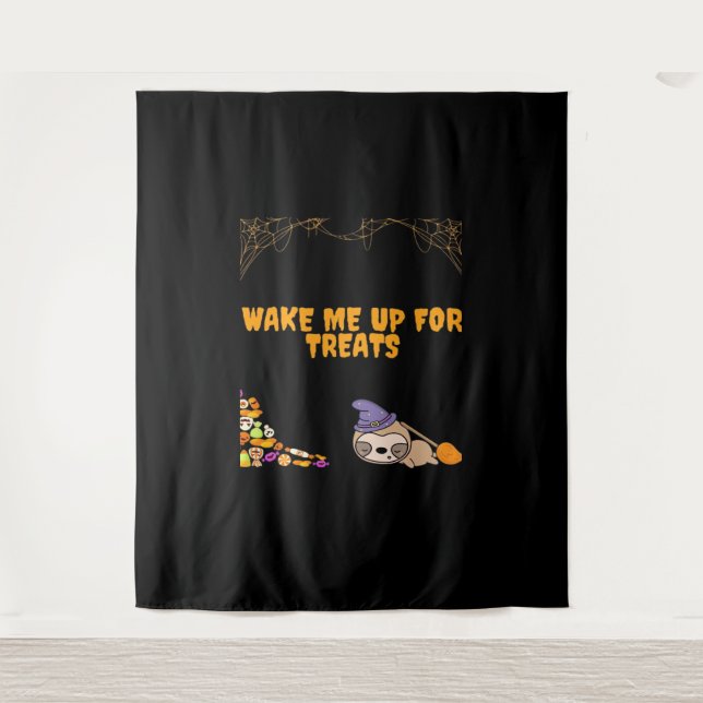 Sleepy sloth ready for Halloween treats! Classic T Tapestry (Front)