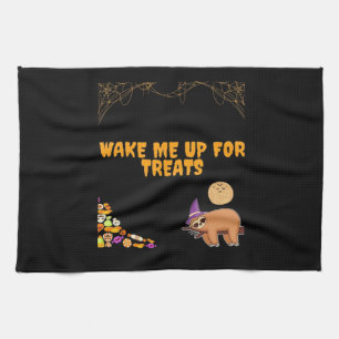 Sleepy sloth ready for Halloween treats! Classic T Tea Towel