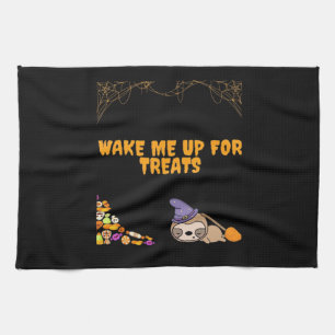 Sleepy sloth ready for Halloween treats! Classic T Tea Towel