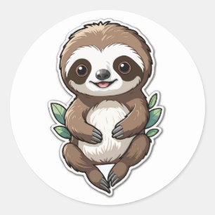 Sleepy Sloth Sticker - A Cuddly Creature