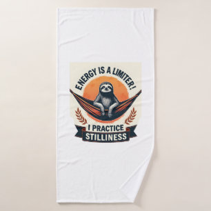 Sleepy Sloth Vintage Funny Introvert Shirt 2 Bath Towel