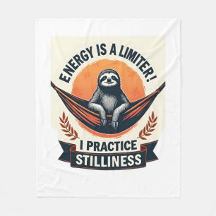Sleepy Sloth Vintage Funny Introvert Shirt 2 Fleece Blanket