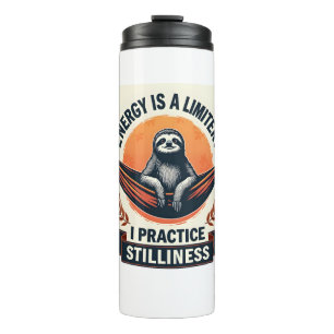 Sleepy Sloth Vintage Funny Introvert Shirt 2 Thermal Tumbler