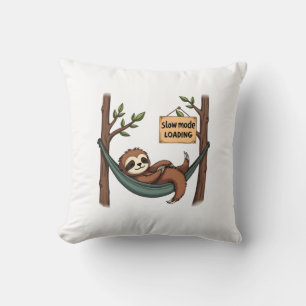 Sleepy Sloth Vintage Funny Lazy Animal Art 2 Cushion