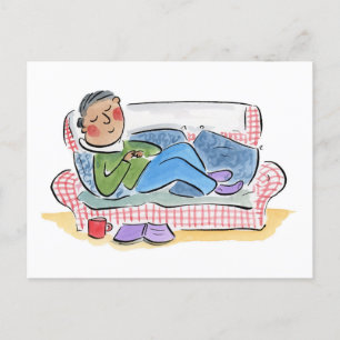 Sleepy Sofa Postcard