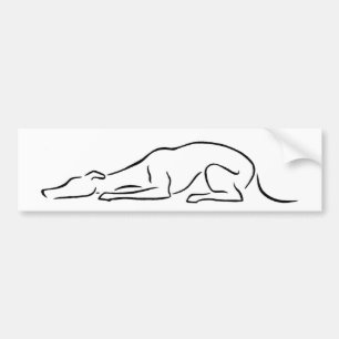 Sleepy Sphinxing Greyhound Bumper Sticker