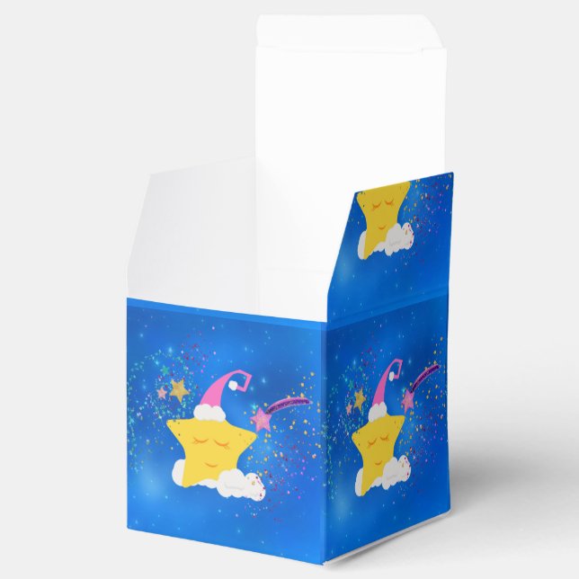 Sleepy Stars Blue Starry Sky Favour Box (Opened)