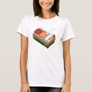sleepy sushi women cute funny t-shirt
