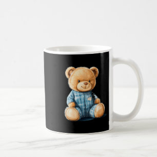 Sleepy Teddy Bear In Cute Pajama Outfit  Coffee Mug