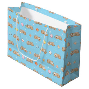 Sleepy Time Sloth Pattern Large Gift Bag