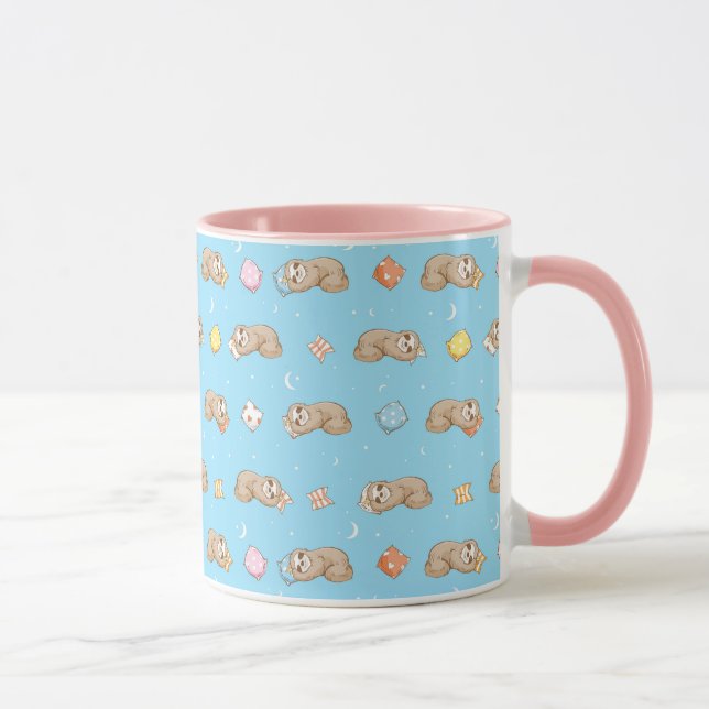 Sleepy Time Sloth Pattern Mug (Right)