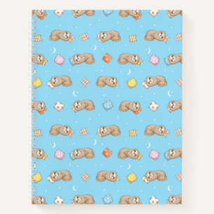 Sleepy Time Sloth Pattern Notebook