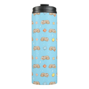 Sleepy Time Sloth Pattern Thermal Tumbler