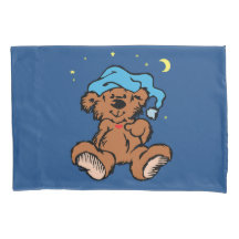 Sleepy Time Teddy Bear Blue Night Cap