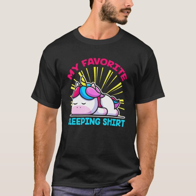 Sleepy Tired Lazy Fairy Sleeping Magical Animal Un T-Shirt (Front)