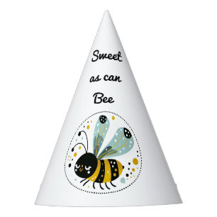 Sleepy Whimsical Bee  Party Hat