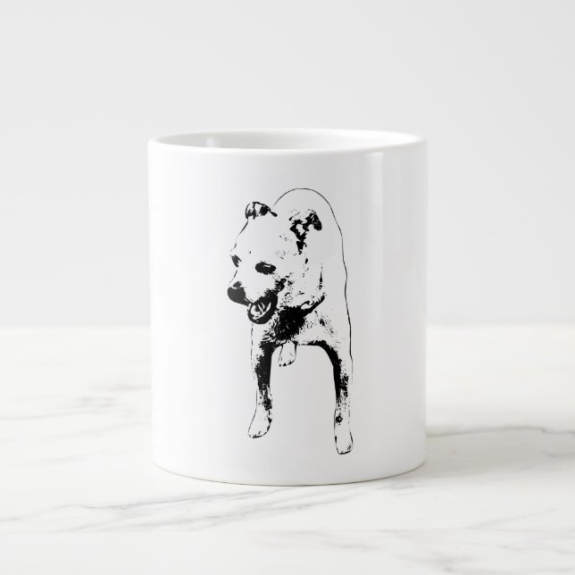 Sleepy Yawn in Harvest Glow Large Coffee Mug (Front)
