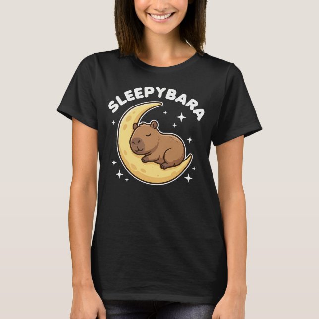 Sleepybara Cute Capybara T-Shirt (Front)