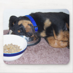 sleepyhead rottweiler. mouse pad
