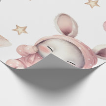 Sleepyhead Watercolor Bunny Baby Shower Pattern