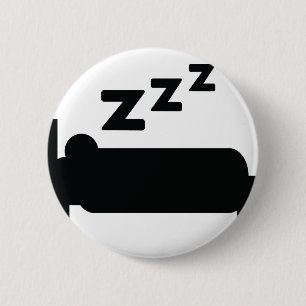 sleepyhead zzz sleeping 6 cm round badge