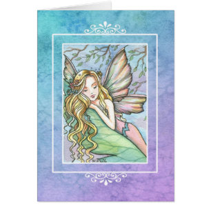 Sleepytime Fairy Blank Card by Molly Harrison