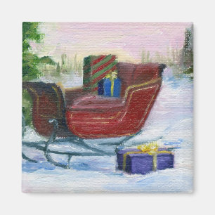 Sleigh ACEO Magnet