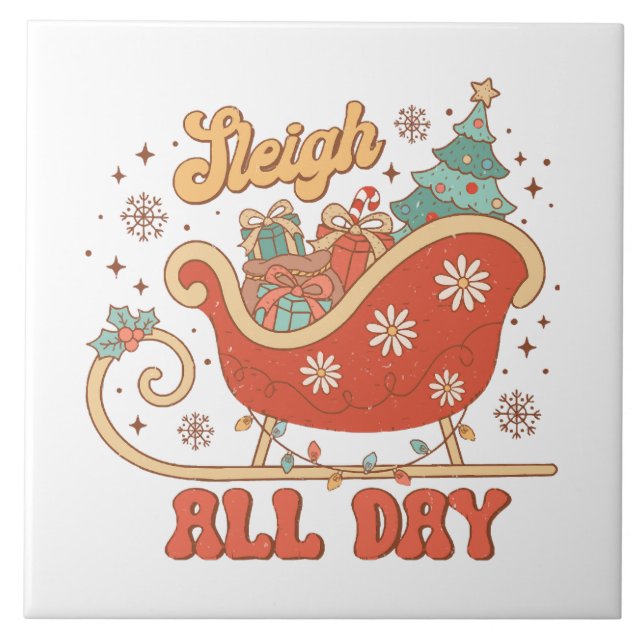 Sleigh All Day Ceramic Tile (Front)