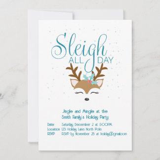 Sleigh All Day Holiday Party Invite