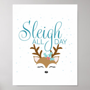 Sleigh All Day Holiday Sign