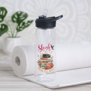Sleigh All Day Read All Night Water Bottle