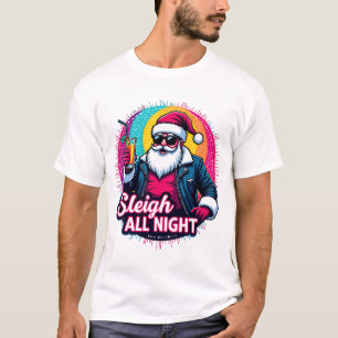 Sleigh All Night Psychedelic Santa T-Shirt
