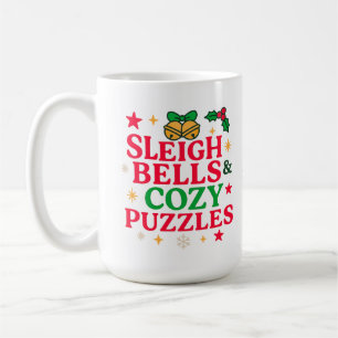 Sleigh Bells & Cosy Puzzles Festive Holiday Gift Coffee Mug