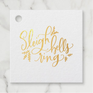 Sleigh Bells Ring Quote Christmas Holiday Favour Tags