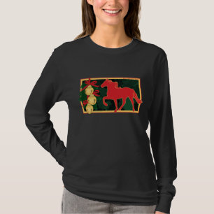 Sleigh Bells Rocky Mountain Horse Christmas T-Shirt