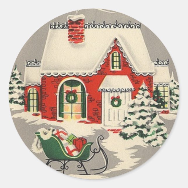 Sleigh Bells | Round Stickers (Front)