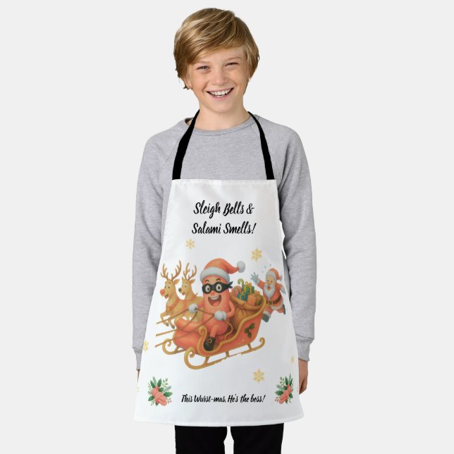 Sleigh Bells & Salami Smells! Apron (Worn)