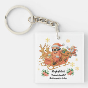 Sleigh Bells & Salami Smells! Key Ring