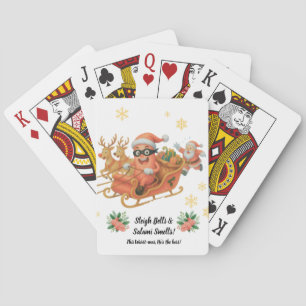 Sleigh Bells & Salami Smells! Playing Cards